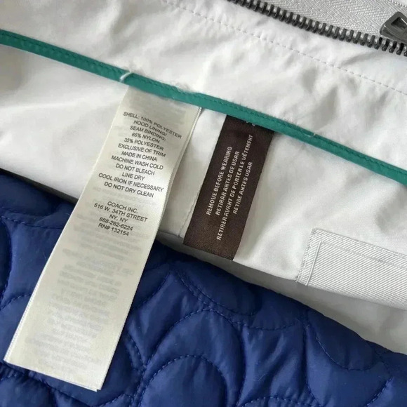 COACH Women's Jacket With Vest White/Blue Size L - Picture 7 of 8